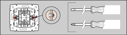 Монтаж механизмовпромежуточного переключателя с подсветкой Legrand Valena 770148